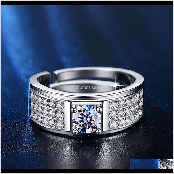 

cluster rings jewelry drop delivery 2021 accessories lovers geometric mens simple light luxury white temperament wedding ring o8z15, Golden;silver
