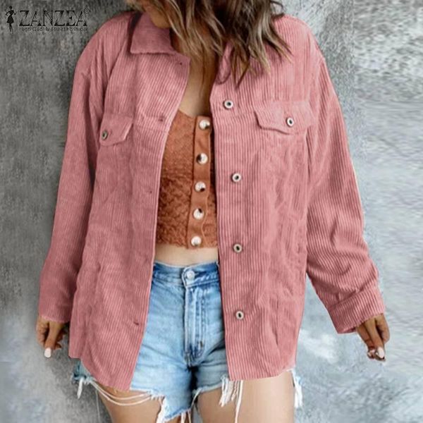 

women's blouses & shirts women elegant long sleeve turn down collar shirt 2022 fashion corduroy blouse vintage button chemise female, White