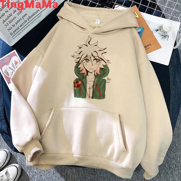 

men's hoodies & sweatshirts danganronpa nagito komaeda ouma kokichi men ulzzang oversized grunge korea clothing hoody printed, Black