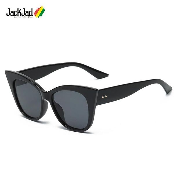 

sunglasses jackjad 2021 vintage classic cat eye style gradient for women uv400 rivets brand design sun glasses shades, White;black