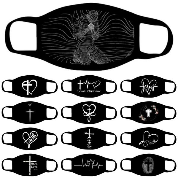 

easter cotton printed warm and dustproof washable black face mask