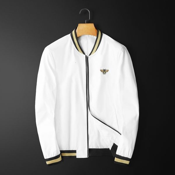

autumn new outfit korean men stand collar embroidery coat vintage bomber jacket 201226, Black;brown