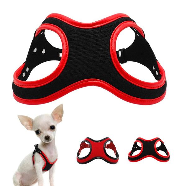 

dog collars & leashes small harness inner padded puppy escape pet vest for dogs chihuahua yorkies red black colors s m l
