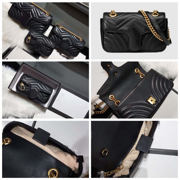 

classic luxurys designers 3 size real genuine leather bags women fashion marmont crossbody handbags purses backpack tote shoulder with box 1