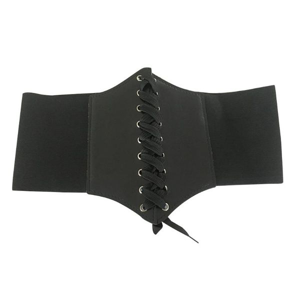 

belts women ultra wide belt pu elastic corset waist band ladies clothing accesoories female decor, Black;brown