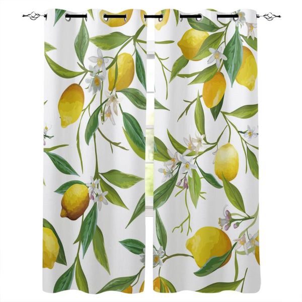 

curtain & drapes plant lemon flowers curtains for windows blinds modern custom printing living room bedroom home decor