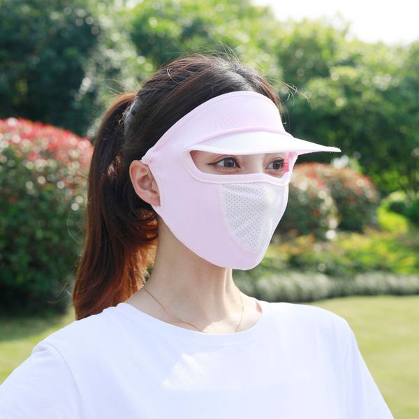 

brim upgraded sunscreen mask women's ice silk dust-proof, breathable, anti ultraviolet thin summer