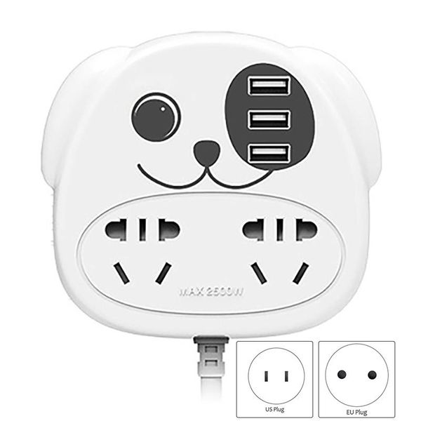 

smart power plugs creative cute puppy strip extender with usb fast charging timing socket board