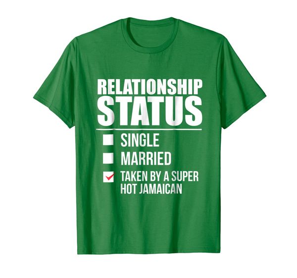 

relationship status taken jamaican t-shirt jamaica, White;black