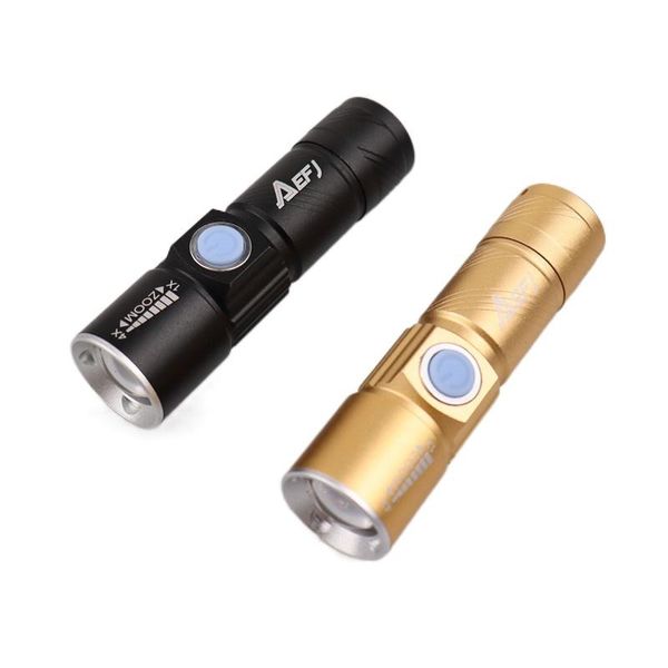 

bike lights mini usb q5led torch outdoor camping light rechargeable waterproof zoomable lamp bicycle 3 mode handy flash