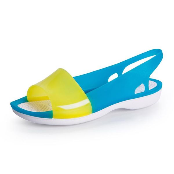 

sandals summer comfortable soft women's colorful fashion women jelly shoes shallow ladies flat, Black