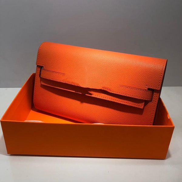 

designer bagsinside and outside full leather messenger bag to go woc orange wallet new 2021 one-shoulder ladies clutch palm pattern fashionl