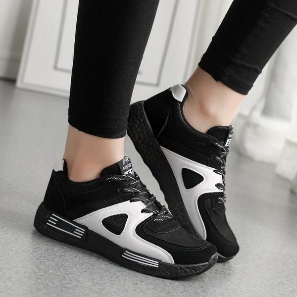 

female sneakers wimen shoes 2021 fashion breathable mesh casual woman lace jxx112 boots, Black