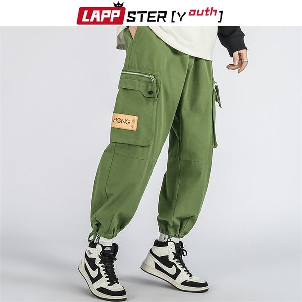 

men japanese harajuku patchwork sweatpants mens streetwear cargo pants vintage joggers male spring trousers 210420, Black