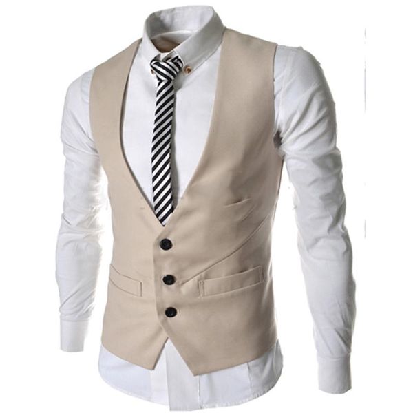 

men's vests men vest with single breasted slim fit formal wedding prom v neck fashion custom made for casual business 2021, Black;white
