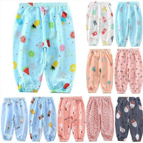 

cute cartoon printed long pants children kids loose casual trousers, Blue