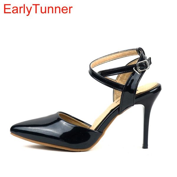 

summer silver pink women party gladiator sandals high heel black lady stiletto slingback shoes eh16 plus big size 30 48