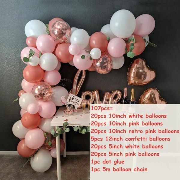 

party decoration rose gold balloon arch garland package birthday wedding balloons baby shower decorations confetti