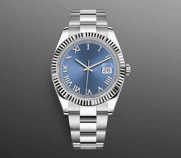 

a calendario romano vanno ruba orologio watch automatic mechanical 41mm rome day-date stainless steel sapphire super luminous original, Slivery;brown