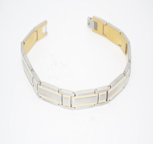 

link, chain fashion watchband men stainless steel bracelet, Black