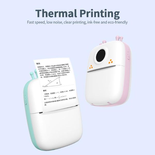

printers portable mini pocket printer 56mm bt wireless thermal po notes errors memo with 1 roll of paper