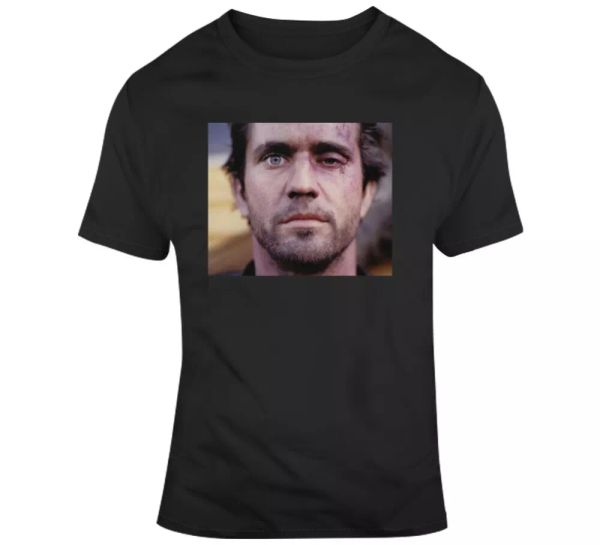 

mad max mel gibson movie star legend fan t shirt, White;black