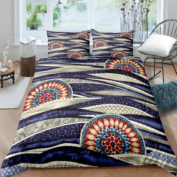 

bedding sets 3d print duvet cover drop 2/3pcs (single1pillowcase) boy girl kid with pillowcase datura flower black no3