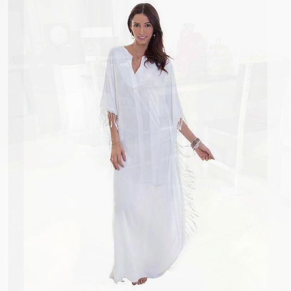 

bathing suit cover ups dresses for the beach wear coverup dress white pareos de playa mujer swimsuit long up womens women's swimwear, White;black