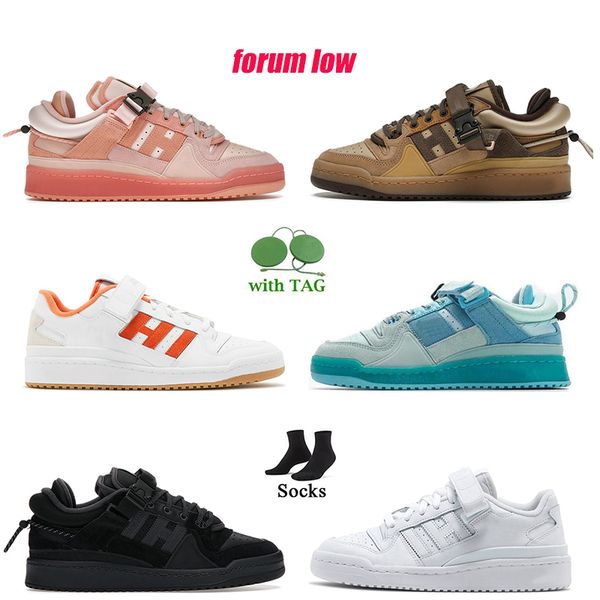 

jogging bad bunny running shoes women men forum low casual sneakers pink easter egg buckle brown true orange back to school triple white bla