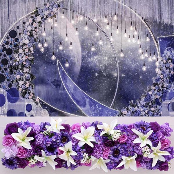 

artificial wedding road cited flowers row decoration flower wall arched background t station party event fake decorative & wreaths