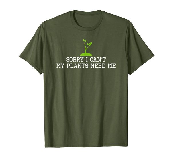 

my plants need me t-shirt, White;black