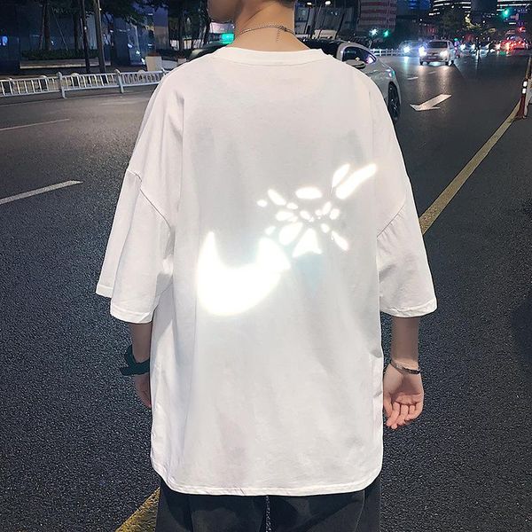 

men's t-shirts summer t-shirt is handsome, fashionable and versatile, White;black
