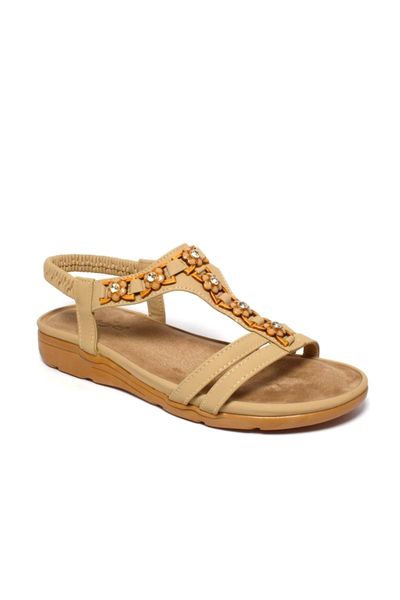 

sandals saworoski gemstone orthopedic women beige, Black