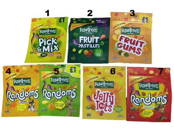 

rown jelly lots randoms vegan 500mg edibles packing bags fruit gums pastillfs canna gummies sour candy packaging bag package newest