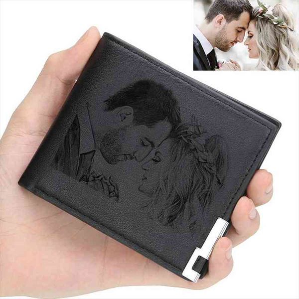 

custom wallet men personalized gifts for dad from daughter p bifold engraved for men pu leather purse him her husband, Red;black