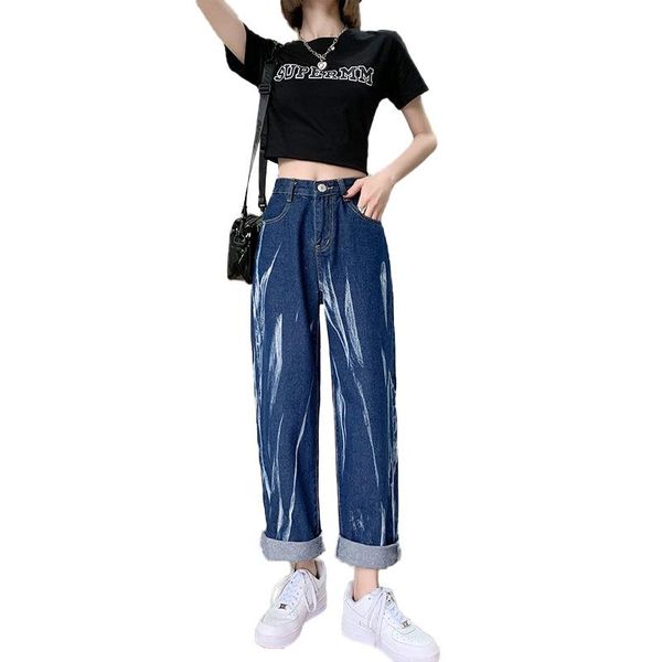

women's jeans women tie dye pants lady jean jumpsuit for ladies womens winter clothing trouser, Blue