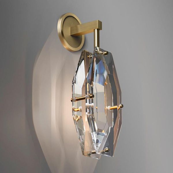 

wall lamps light luxury crystal lamp copper simple living room background aisle porch postmodern bedroom bedside