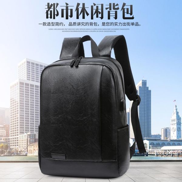 

outdoor bags spring 2021 neutral travel bag leisure sports portable computer fashion simple men's pu shoulder