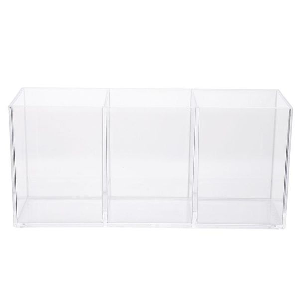 

storage boxes & bins lipstick holder acrylic 3 grids stationery rack makeup brush