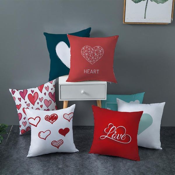 

cushion/decorative pillow cushion cover love hearts sofa covers for lovers bedroom white decorative throw pillowcases home party decor 45*45