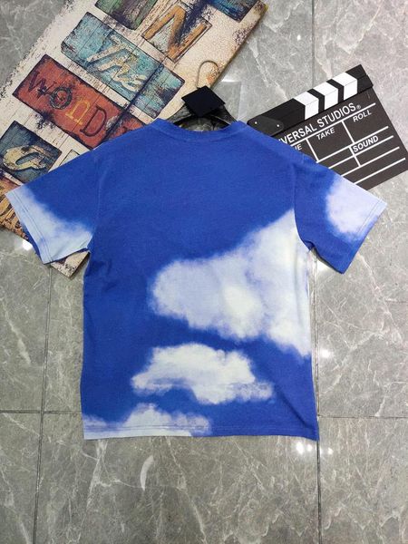 

women's t-shirt 2021 fashion summer blue sky and white clouds designer comfortable casual short sleeve 10046