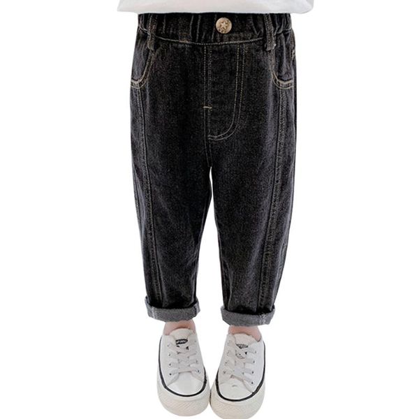 

jeans baby solid color mid wiat infantil casual style kid clothes, Blue