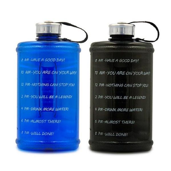 

2.2l sports bottle plastic gym dumbbell large capacity water outdoor space cup