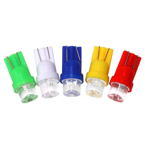 

100pcs/lot t10 w5w 1led concave head small car bulbs straw hat for auto clearance lamp instrument lights 12v