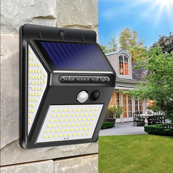 

outdoor wall lamps solar led light pir motion sensor waterproof garden street lighting
