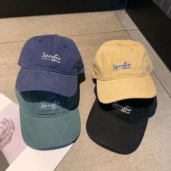 

beanies hat female peaked cap soft korean ins summer all-match letters baseball casual men japanese fashion brand