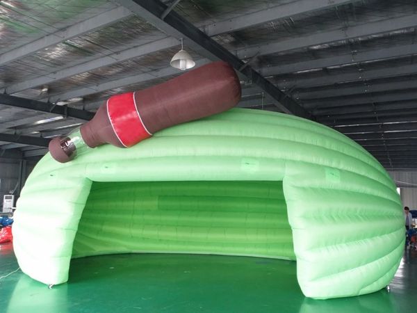 

oxford cloth 6x4m inflatable stage tent green exhibition with coke modeling cover display marquee for outdoor music concert events