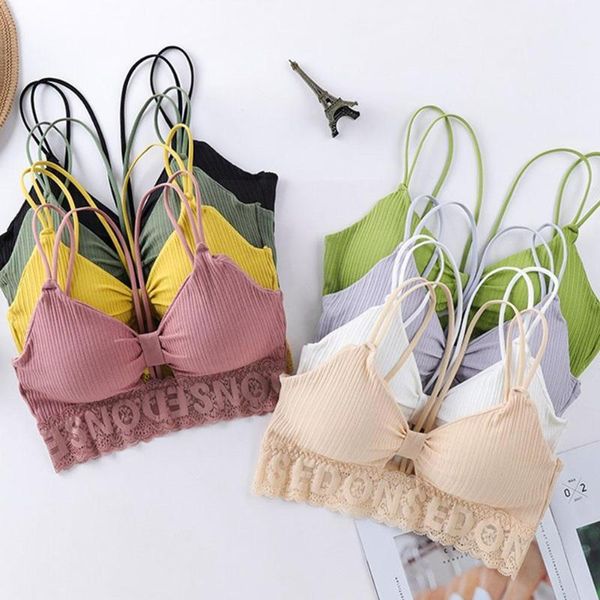 

bras 2021 women wireless bra female underwear casual cute soft color absorbent ladies bralette sweat breathable lingerie y3p7, Red;black