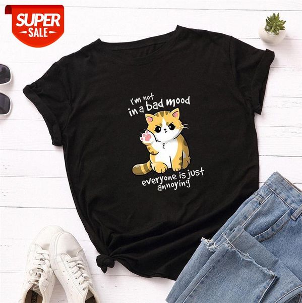 

women's loose round neck short-sleeved cotton t-shirt t211 #s30w, White