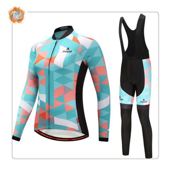 

professional team women triathlon cycling jersey suit jumpsuit maillot clothing long sleeve fleece warm racing sets, Black;blue